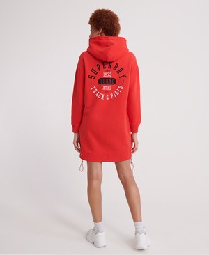 Superdry Track and Field Statement Back Sweat Női Ruhák Piros | AOGEW5163